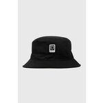 Pamučni šešir Brixton boja: crna, pamučni - crna. Šešir iz kolekcije Brixton. Model s uskim obodom, izrađen od materijala s aplikacijom.