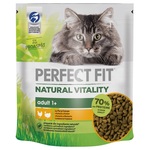 Perfect Fit Natural Vitality Adult 1+ suha hrana za mačke s piletinom i puretinom 650 g