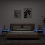 vidaXL Noćni ormarići s LED svjetlima 2 kom boja hrasta 40x39x48,5 cm