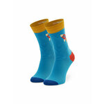 Dječje visoke čarape Happy Socks KROK01-6000 Plava