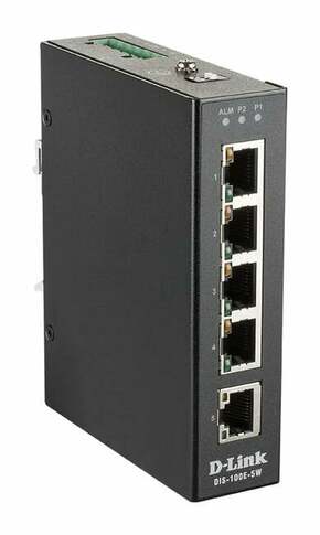 D-Link DIS-100E-5W mrežni prekidač Neupravljano L2 Fast Ethernet (10/100) Crno