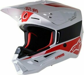Alpinestars S-M5 Bond Helmet White/Red Glossy XL Kaciga