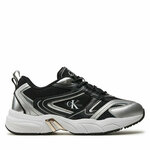 Tenisice Calvin Klein Jeans Retro Tennis Low Lace Mh Ml Mr YW0YW01381 Black/Silver 0GN