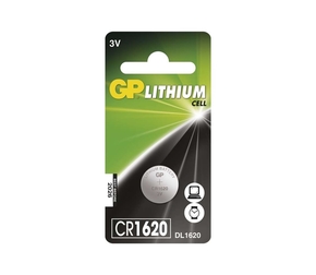 Litijeva baterija gumbasta CR1620 GP LITHIUM 3V/75 mAh