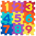 Spužvaste puzzle sa brojevima 9kom 32x32cm - Woodyland