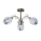 RABALUX 2270 | JoelR Rabalux luster svjetiljka 3x E27 bronca, bijelo, prozirno