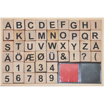 PlayBox: Drveni set za tisak s brojevima i slovima, s tintnom podloškom