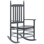 vidaXL Stolica za ljuljanje sa zakrivljenim sjedalom siva drvena
