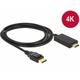 Kabel DP to HDMI male, Delock Displayport 1.2 (M) - High Speed HDMI-A (M) passive 4K, 2m (85317)