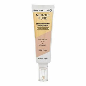 Max Factor Miracle Pure Skin-Improving Foundation puder za sve vrste kože 30 ml nijansa 40 Light Ivory