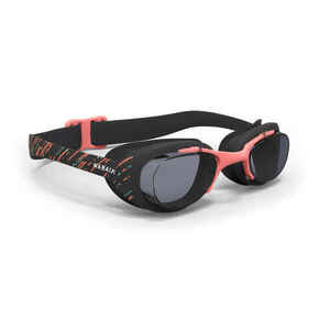 Naočale za plivanje Xbase L s printom prozirna stakla crno-narančasti