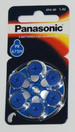 Panasonic baterija PR675/6LB