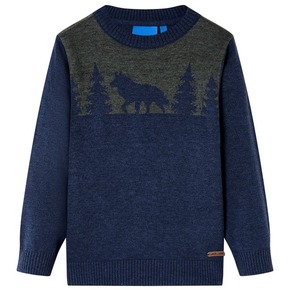 VidaXL Dječji džemper pleteni modri 104