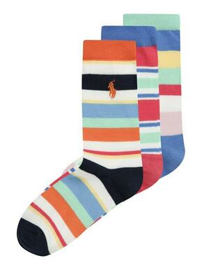 Polo Ralph Lauren Čarape 'CLUB' svijetloplava / narančasta / crna / bijela