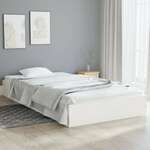 Okvir za krevet od masivnog drva bijeli 100 x 200 cm
