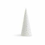 Bijeli božićni svijećnjak od koštanog porculana Kähler Design Nobili, visina 30 cm