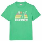 Muška majica Lacoste Washed Effect Tennis Print T-Shirt - green