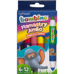 Bambino: Jumbo flomasteri sa dva vrha 6kom 12 boja