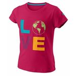 Majica kratkih rukava za djevojčice Wilson Love Earth Tech Tee - love potion