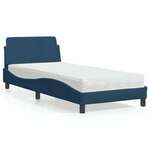 Krevet s madracem plavi 80x200 cm od tkanine