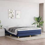 Okvir za krevet s oprugama plavi 180x200 cm od tkanine