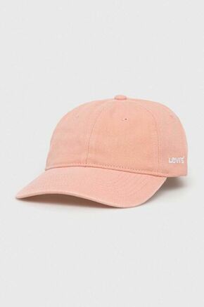 Pamučna kapa sa šiltom Levi's boja: ružičasta