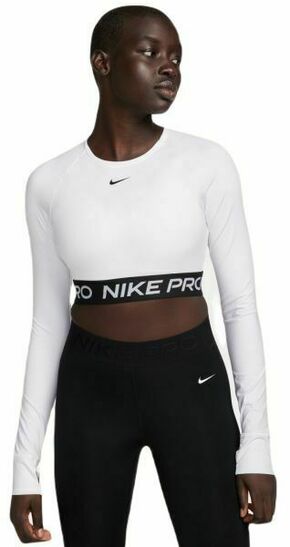 Ženska majica dugih rukava Nike Pro 365 Dri-Fit Cropped Long-Sleeve Top - white/black