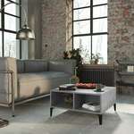 Stolić za kavu siva boja betona 60 x 60 x 30 cm od iverice