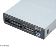 AKASA USB 3.0 SuperSpeed Memory Card Reader crno