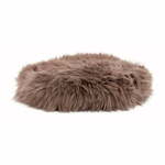 Smeđi jastuk od ovčje kože Native Natural Round, ⌀ 40 cm