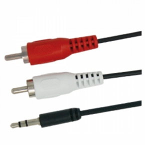 GBC stereo audio kabel 3.5mm m - 2 X RCA m 1.2m