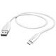 Hama USB kabel za punjenje USB 2.0 USB-A utikač, USB-C® utikač 1.5 m bijela 00201596