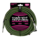 ERNIE BALL 6077 Black/Green, (pleteni) instrumentalni kabel kutni 3m