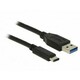 Kabel DELOCK 83870, USB A USB 3.1 (M) na USB Type-C (M), 1m