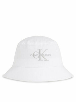 Šešir Calvin Klein Jeans Monogram Bucket Hat K60K611029 White/Silver Logo 0LI