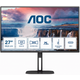 AOC Q27V5C monitor, IPS, 27", 16:9, 2560x1440, 75Hz, pivot, USB-C, HDMI, Display port, USB