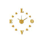 Zidni sat za ljepljenje Mauro Ferretti Love, ⌀ 60 cm