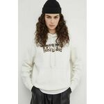 LEVI'S ® Sweater majica 'Graphic Standard Hoodie' boja pijeska / tamno smeđa / crna / bijela