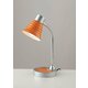 FANEUROPE LDT055LEO-ARANCIO | Leonardo-FE Faneurope stolna svjetiljka Luce Ambiente Design 39cm s prekidačem fleksibilna 1x E14 nikel, narančasto, bijelo