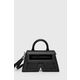 Kožna torba Karl Lagerfeld ICON K CB LEATHER boja: crna - crna. Mala torba iz kolekcije Karl Lagerfeld. Model bez kopčanje, izrađen od kombinacije sintetičkog materijala i prirodne kože.