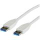 Value USB kabel USB 3.2 gen. 1 (USB 3.0) USB-A utikač 3.00 m bijela sa zaštitom 11.99.8976