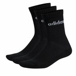 Visoke unisex čarape adidas Linear Crew Cushioned Socks 3 Pairs IC1301 black/white