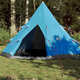 vidaXL Šator za kampiranje za 4 osobe plavi 367x367x259 cm taft 185T