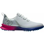 Footjoy FJ Fuel Sport Mens Golf Shoes White/Pink/Blue 42