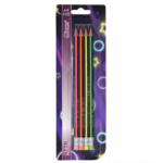 Spirit: Neon HB grafitne olovke sa gumicom 4kom