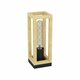 EGLO 43746 | Nafferton Eglo stolna svjetiljka oblik cigle 28cm sa prekidačem na kablu 1x E27 crno, bezbojno