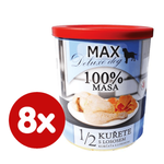 FALCO MAX Deluxe konzerve za odrasle pse, 1/2 piletina s lososom, 8x 800 g