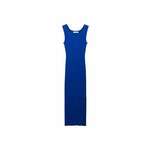 MANGO Pletena haljina 'Naomi 2' neonsko plava