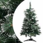 vidaXL Umjetno božićno drvce sa stalkom zeleno-bijelo 60 cm PVC