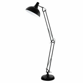 EGLO 94698 | Borgillio Eglo podna svjetiljka 190cm sa nožnim prekidačem elementi koji se mogu okretati 1x E27 crno